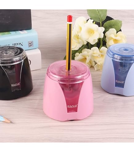 Cute Electric Pencil Sharpener - Kawaii Design For Colored Pencils 6-8.5mm Blades