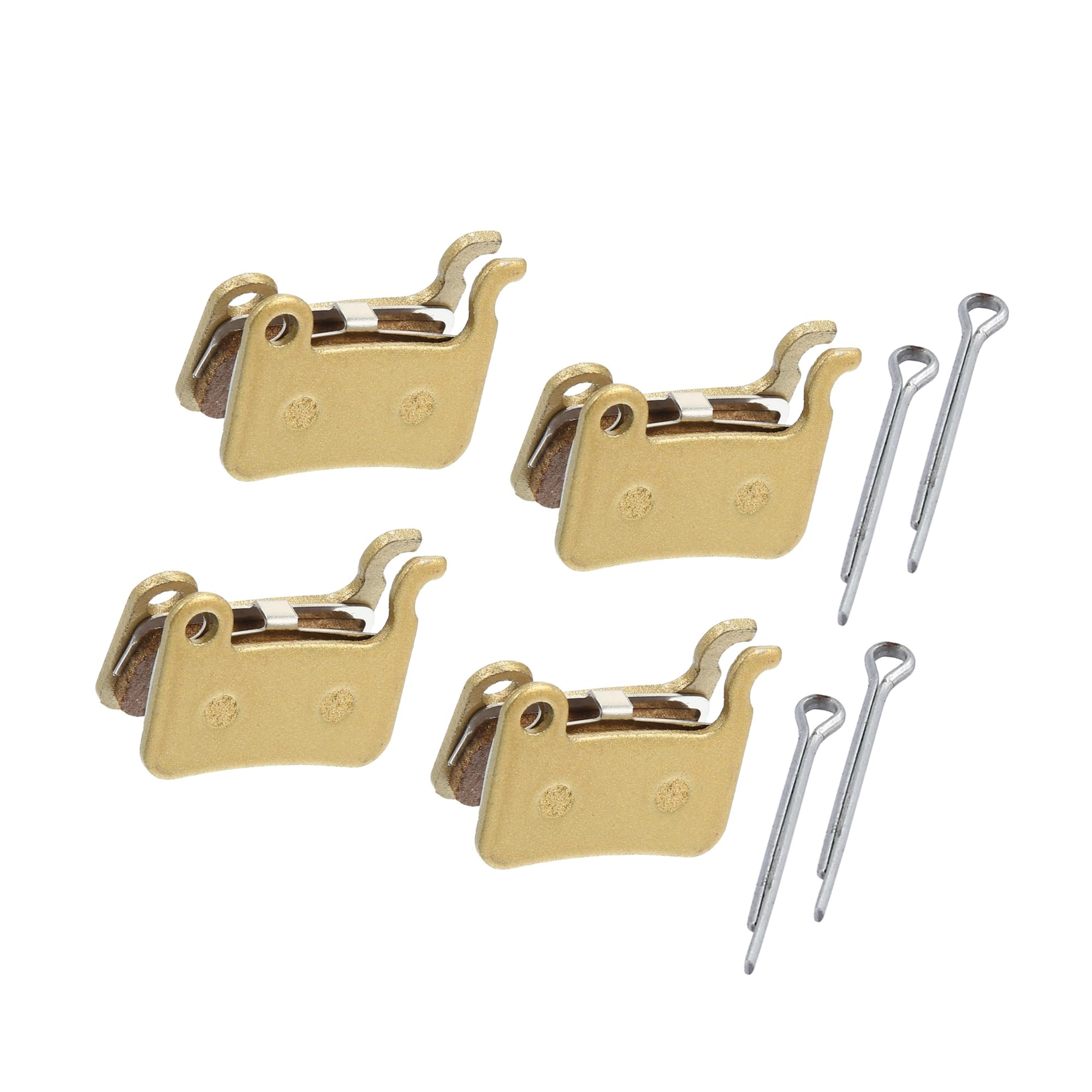 Hihaha 4 Pair Sintered Metal Disc Bike Brake Pads W/Split Pin for XTR M975 Durable Material