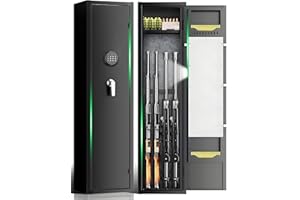 YIOSOTNE 3-4 Digital Long Gun Safe for Rifle and Shotguns(with/without Scope), Quick Access Rifle Safe for Home Rifle and Pistols with Alarm&Mute Mode,Gun Cabinet with Adjustable Gun Rack