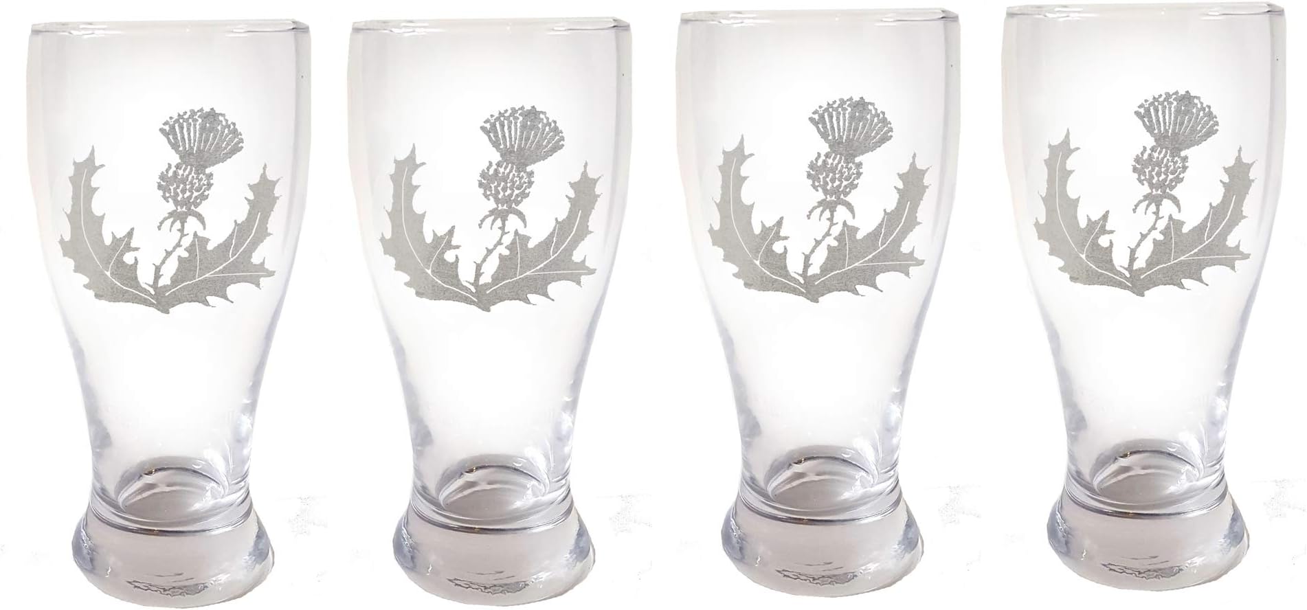 Celtic Scottish Thistle Pint Glass Set of 4