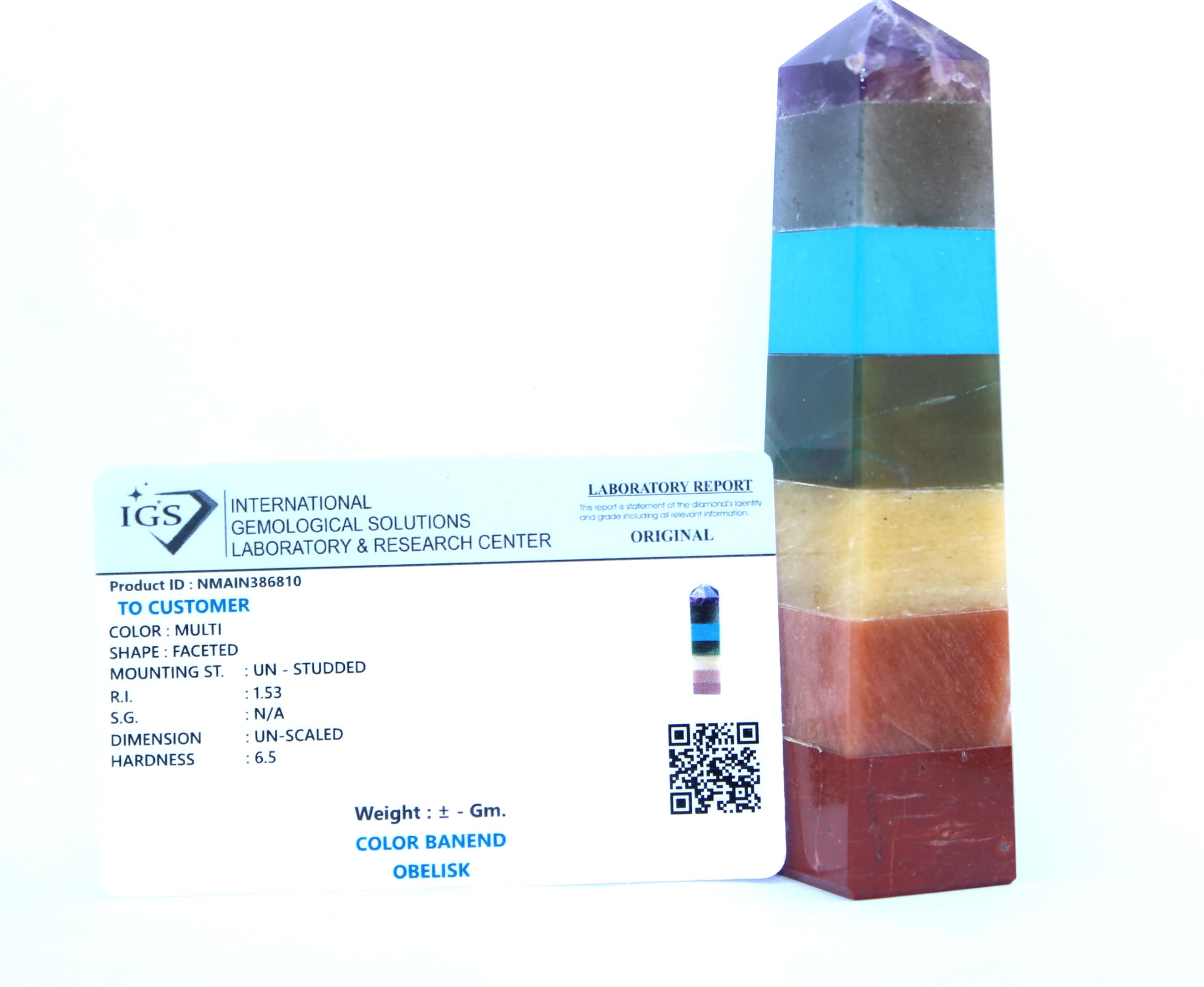 Jet International A++ Chakra Bonded Tower Obelisk Jumbo Wand Energized Charged Cleansed Programmed Pure Genuine Stick Free Booklet Crystal Therapy Balancing Energy Reiki Image is JUST A Reference