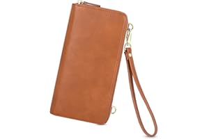 nuoku Wallet for Women Credit Card Holder Cell Phone Purse Sofa PU Leather Wallet with RFID Blocking Clutch Wristlet