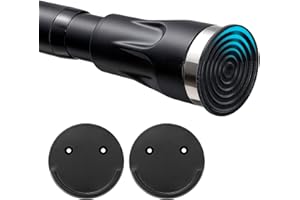 HANGMAICOME Heavy Duty Shower Curtain Rod - 42 to 72" Adjustable,3-In-1 Installation (No Drilling, Stick On Or Screw In Mount),Non-Slip Stainless Steel Tension Rod for Bathroom,Closet,Window,Doorways