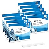 10 Pack Acrylic Sign Holder 11 x 8.5