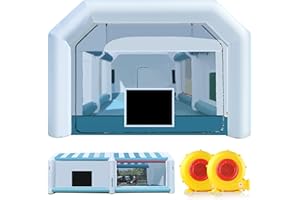 GORILLASPRO 2024 Upgrade Inflatable Paint Booth 28x15x10FT with 1100W+950W Blowers Portable Inflatable Spray Booth Upgrade Air Filter System Environment Friendly（ProV2）