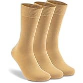 LIXIA Men's Thin Merino Wool Socks, Cozy Winter Warm Breathable Mid-calf Casual Dress Liners 3/6 Pairs Pack