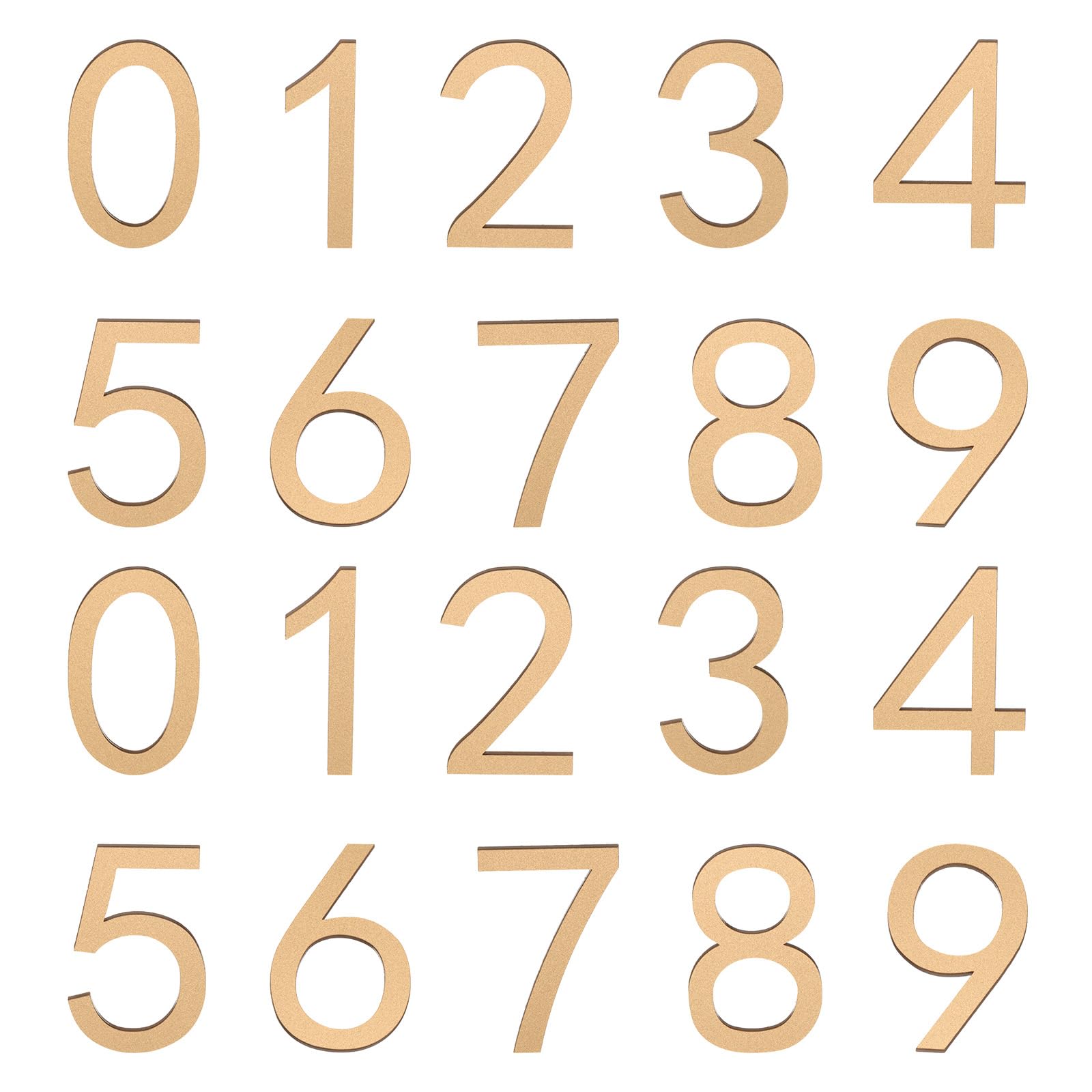 Photo 1 of uxcell 20Pcs Self Adhesive Mailbox Numbers, 2.8" Acrylic Door Address Sign Stickers, Raised 3D Effect, for Residence, Apartment, Office Room, Mailbox (Number 0-9, Gold Tone)