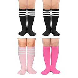Zando 4 Pairs Toddler Knee High Socks