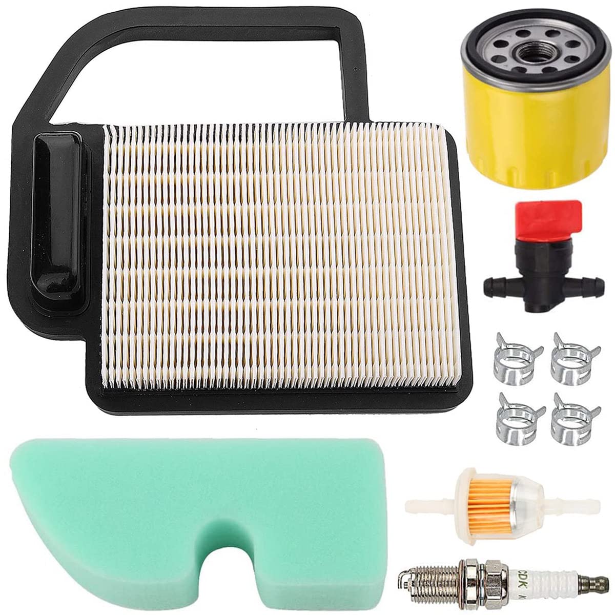 ZAMDOE 20 083 02-S Air Filter 20 083 03-S Pre Filter 52 050 02-S Oil Filter Spark Plug Fuel Filter for Kohler 20 083 06-S SV470 SV480 SV530 SV540 SV590 SV600 SV610 SV620 Lawn Mower