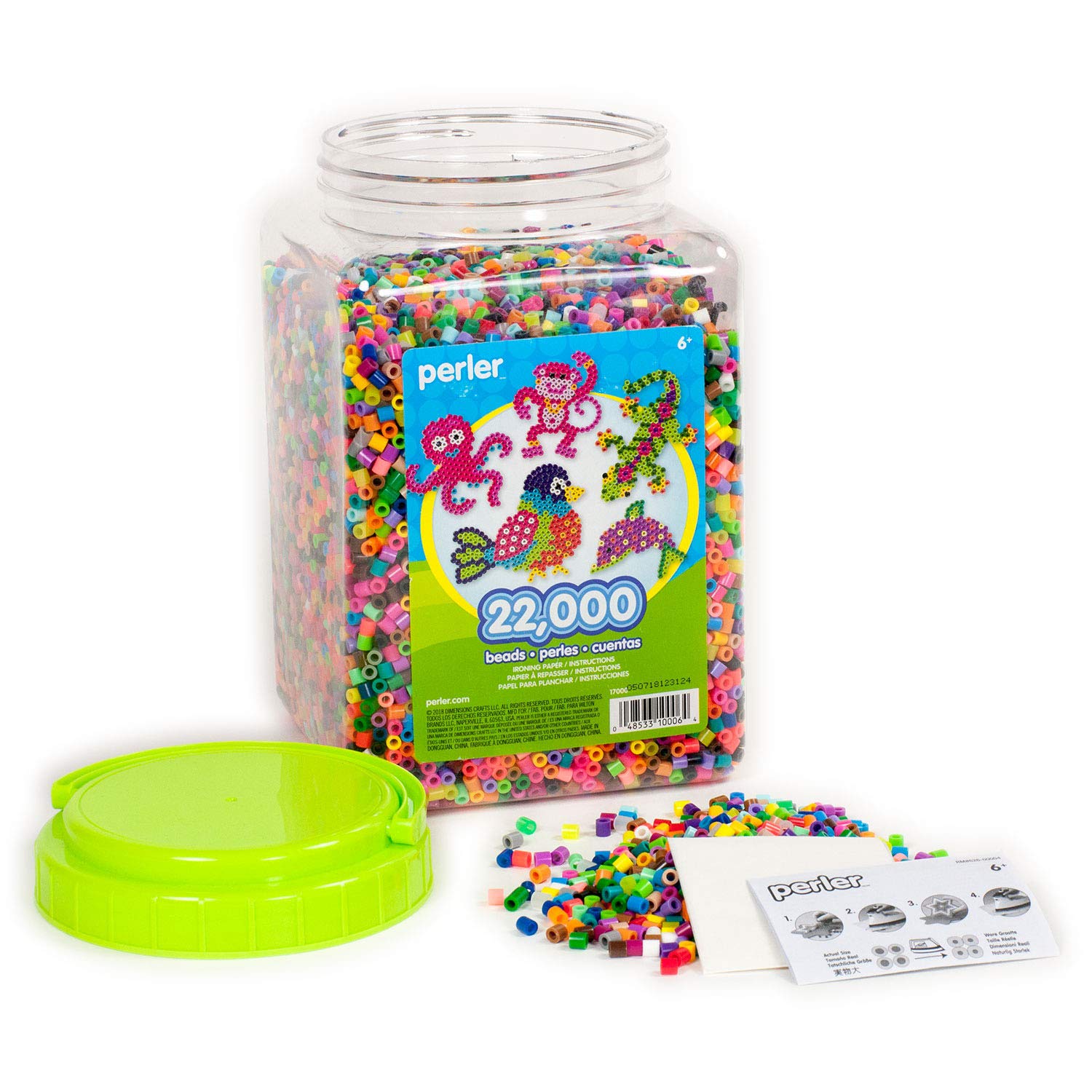 Perler Beads Bulk Assorted Multicolor Fuse Beads for Kids Crafts, 22000