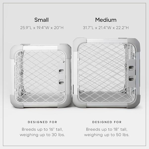 DIGGS EVOLV DOG CRATE – SLIM, DURABLE DOG KENNEL WITH REMOVABLE CEILING PANEL AND MODULAR DESIGN – SAFE, STYLISH, AND CONVENIENT (ASH, SMALL)