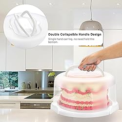 BSTKEY Portable Cake Carrier with Lid and