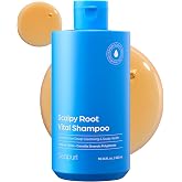 Seapuri Scalpy Root Vital Volumizing Thickening Shampoo for Fine Hair, Lift | Instant Root Lift Volumizing Shampoo, Caffeine &amp; Polyphenol, Sulfate-Free Scalp Detox, Cooling, Velvet Musk, 500ml (16.9oz)