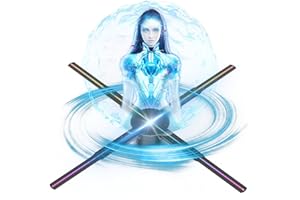 HAVISIKR 3D Hologram Fan, 26 Inch 2000 * 1536PX Hi-Resolution 768 HD LED Beads Holographic Fan, Holographic Video Advertising Projector Support APP+Bluetooth Audio+WiFi (65CM 16G)