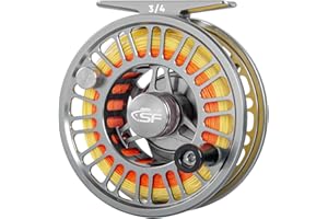 SF SF-003 Pro Fly Fishing Reel for Freshwater,CNC Precision Machining Process,Mid Arbor Design,Smooth Drag System,Lightweight Aluminum Body