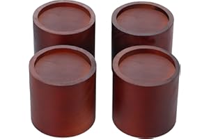 Lufia Solid Pine Wood Bed Risers 4 Inch Lift, Durable Furniture Risers for Beds, Sofas, Desks - Stylish Design, Easy Install, 2,000 Lbs Capacity (4 Inch)
