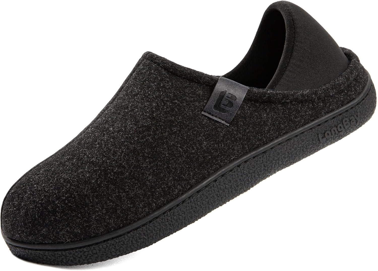 LongBay Mens Slippers with Removable Supportive Insole Slip on Casual House Shoes for Indoor Outdoor Bedroom Garden