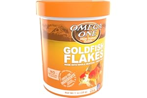 OmegaSea Food 51361 Goldfish Flakes 1 oz/28g, 1 Can