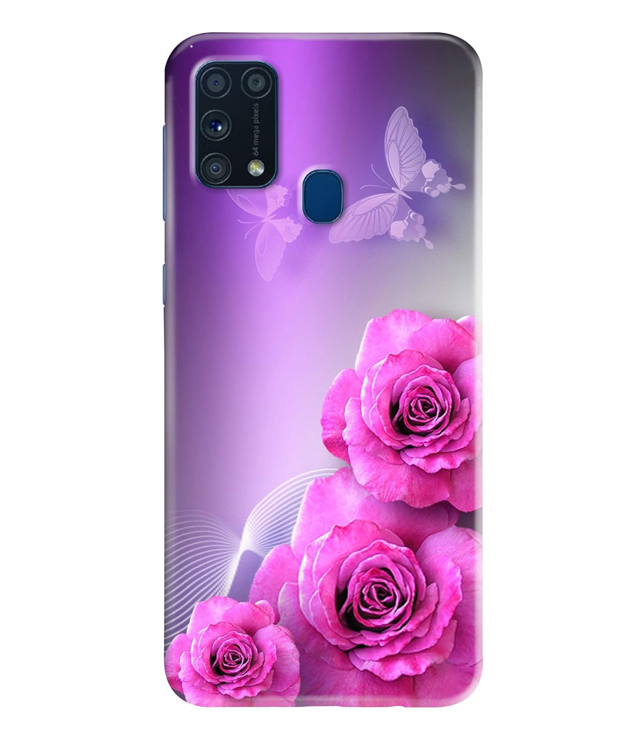 Dugvio Printed Colorful Butterfuly with Red Rose Designer Hard Back