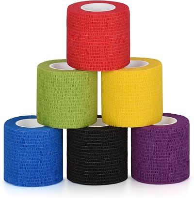 Sagafly 6Pcs Self Adherent Vet Wrap 5cm x 4.5m Elastic Bandage