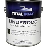 TotalBoat Underdog Antifouling Bottom Paint - Black Gallon | Single-Season Ablative Paint; Use on Fiberglass, Wood, and Steel Hulls; Ideal for Trailered Boats; 24% Copper Biocide
