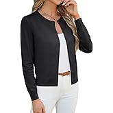 GRACE KARIN Womens Cropped Cardigan Sweaters Trendy Lightweight Shrugs Button Up Long Sleeve Knit Tops