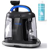 Slevoo 450W Carpet Cleaner Machine, 1 Bottle Cleaning Solutions (AU-C003) | Detachable Hose Design, Strong Suction for Multi-Surface Upholstery Cleaning, Car &amp; Auto Detailing, Black