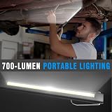 Renogy LED Work Lights 700 Lumens Rechargeable 2200mAh 2 Pack Magnetic COB view 3