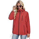 Avoogue Women's Lightweight Rain Jacket Waterproof with Hood Packable Windbreaker Jacket for Women