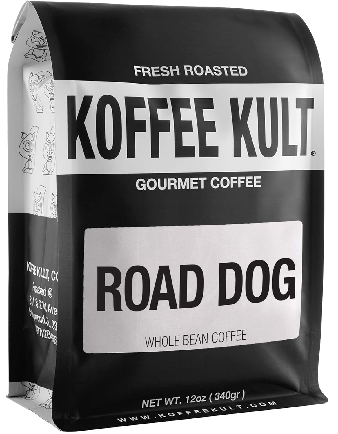 Amazon Com Dark Roast Coffee Beans Koffee Kult S Award Winning Road Dog Blend Full Body Arabica Coffee 12oz Whole Bean Grocery Gourmet Food