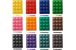 12 Colors Soy Candle Wax Dye for Candle Making, 2.1oz Candle Color Dye Blocks for Making 100lb Wax, DIY Scented Candles Wax D