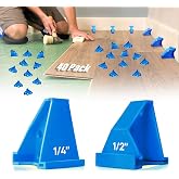 NAACOO 40 Pack Flooring Spacers, 1/4''&amp;1/2'' Gap for Laminate, LVT. | Laminate Flooring Tools to Install Vinyl Plank, Engineered Hardwood, Bamboo.