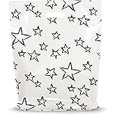 100 Pack of 15X18 Die Cut Plastic Shopping Bags, Merchandise Bags with Handles, For Small Business and Stores