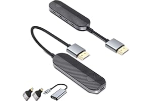 Share Pro Kit All-in-One Wireless HDMI Transmitter and Receiver, Premium Carbon Fiber Design, 4K Decoding 1080P 60Hz, 328ft L