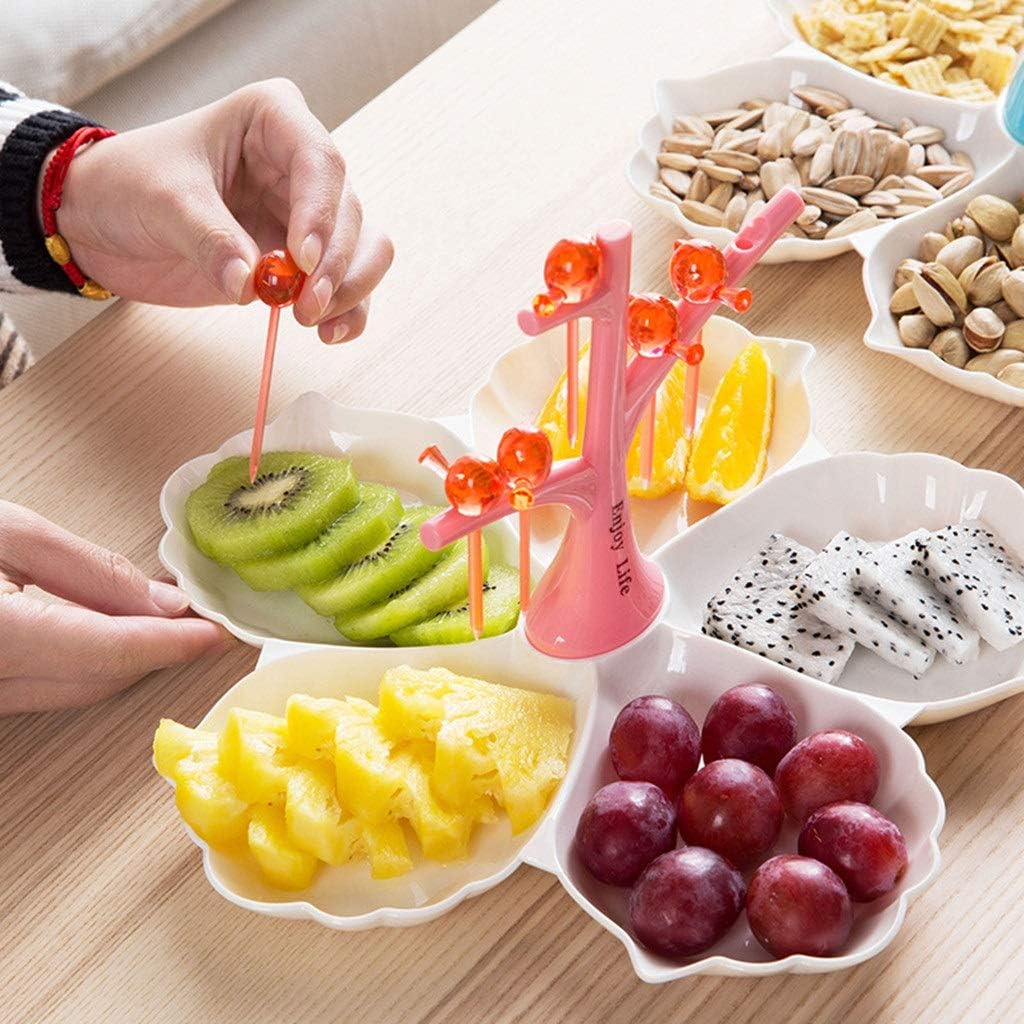 Fruit Tray Plastic Fruit Plate Creative Fruit Basket With Tree