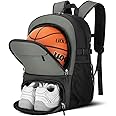 OCKLILY Basketball Backpack Basketball Equipment Bag with Ball and Shoe Compartment, Soccer Backpack Volleyball Backpacks