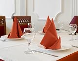 Utopia Kitchen Cotton Blend Napkins 12 Pack 46x46 cm Orange view 2