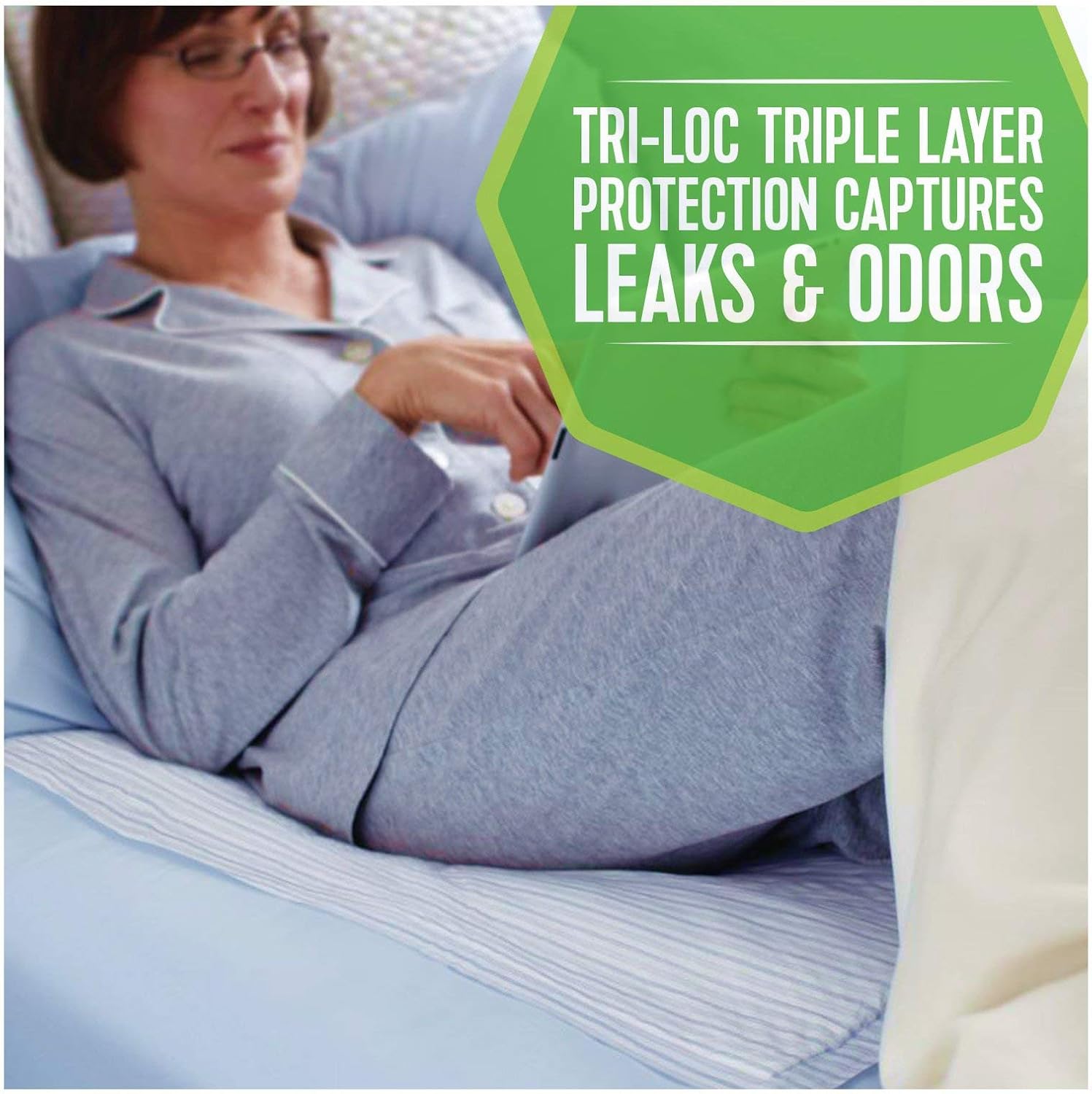 Depend Waterproof Bed Pads/Underpads for Incontinence, Disposable, 36" x 20.4", Overnight Absorbency, 24 Count (2 Packs of 12): Health & Personal Care