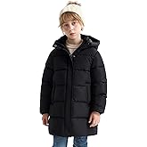 SOLOCOTE Boys Winter Coat – Heavyweight Water-Resistant Elastic Cuffs Soft Lining with Hooded Puffer Parka