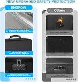 ENGPOW Fireproof Document Box 5200℉ 13 Pockets Lockable A4 Storage Organizer view 8