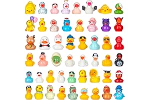 Leyndo 50 Pcs Mini Resin Colorful Ducks Plastic Tiny Animals to Hide Miniature Figures Small Figurines Craft Ornament for Garden Dollhouse Micro Landscape Ornament Decoration