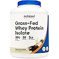 Nutricost Grass-Fed Whey Protein Isolate (Vanilla) 5LBS - Non-GMO, Gluten Free, Natural Flavors