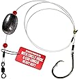 Rite Angler Weighted Grouper Rig with Circle Hook & Egg Sinker in 4oz, 6oz, 8oz. Offshore Saltwater Big Game Fishing Grouper Snapper Angling