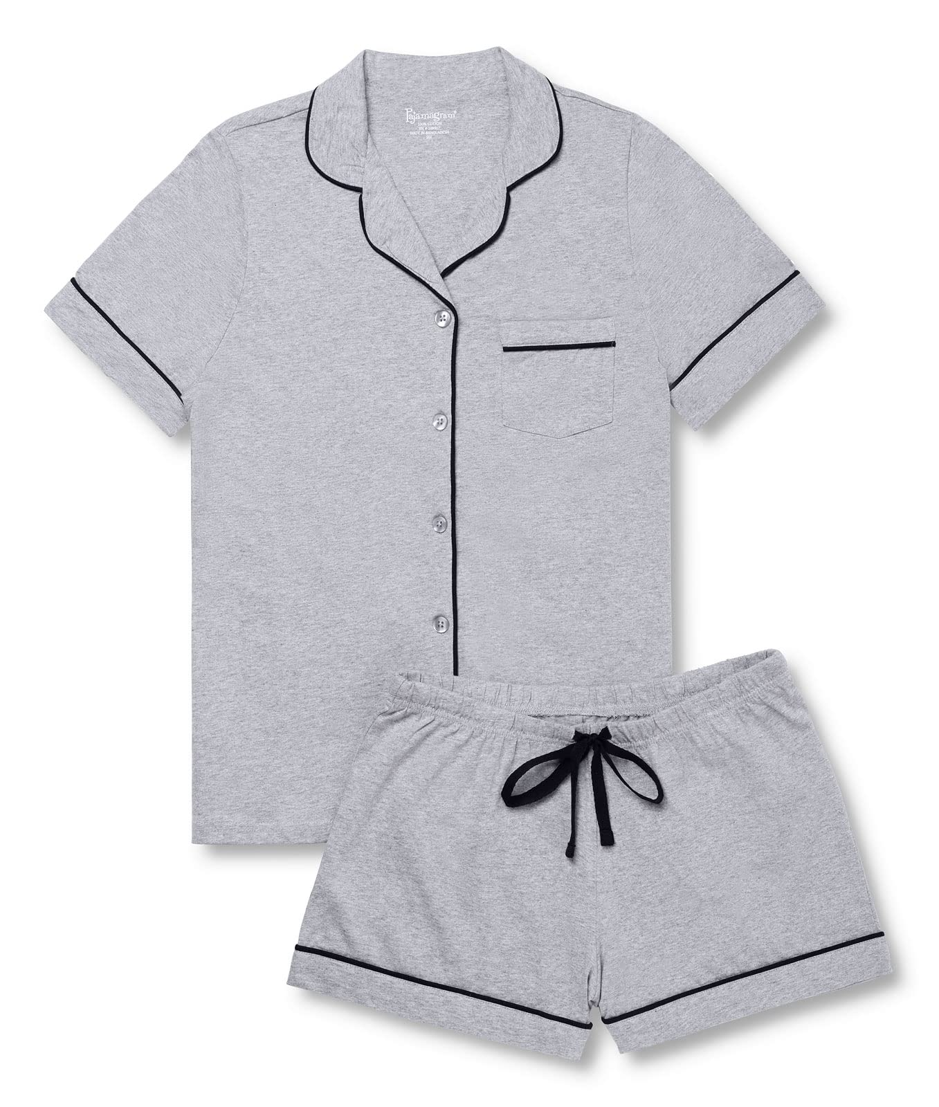 PajamaGram Womens Pajamas Soft Cozy - Cotton Pajamas for Women, Gray, XL, 18 Image