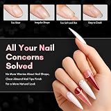 Makartt Long Almond Nail Tips 500Pcs 10 Sizes Clear Full Cover Nails view 6