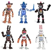 Toysvill Inspired by Five Nights at Freddys | Chocolate Collection | Freddy's Action Figures Toys (FNAF) Set of 6 pcs [Rockstar &amp; Chocolate Freddy, Bonnie, Chica, Easter, Freddy Frostbear]