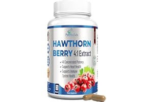 YUMMYVITE Hawthorn Berry 4:1 Extract - Immune System Support, Super Antioxidant, Hawthorn Berry Capsules Concentrated from 2660mg Berries, 60 Capsules