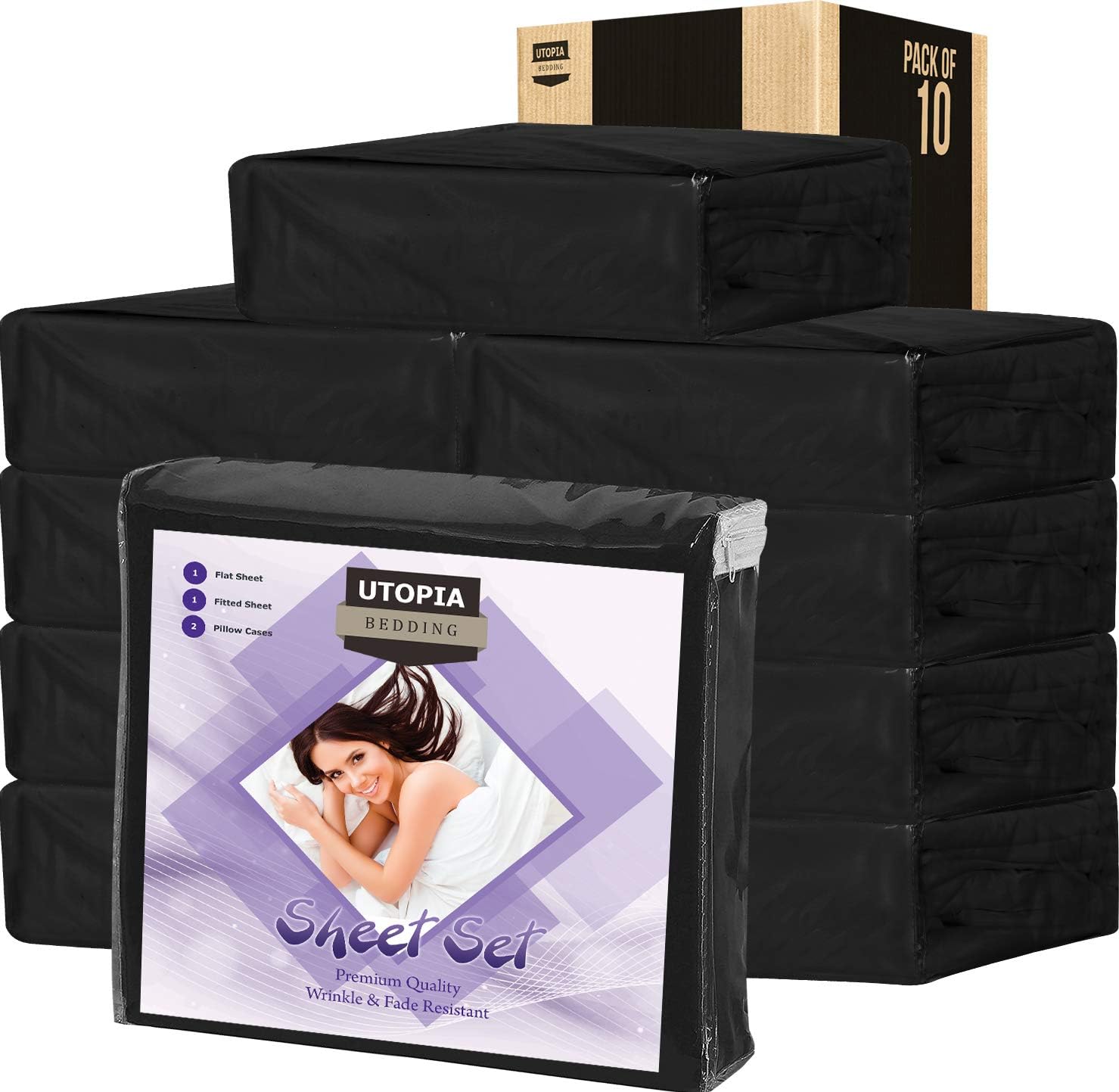 Best Utopia Bedding Black Flat Sheet The Best Home