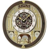 SEIKO Melodies in Motion Wall Clock, Golden Chandelier