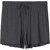 Latuza Women's Viscose Pajama Bottoms Sleep Shorts with Pockets